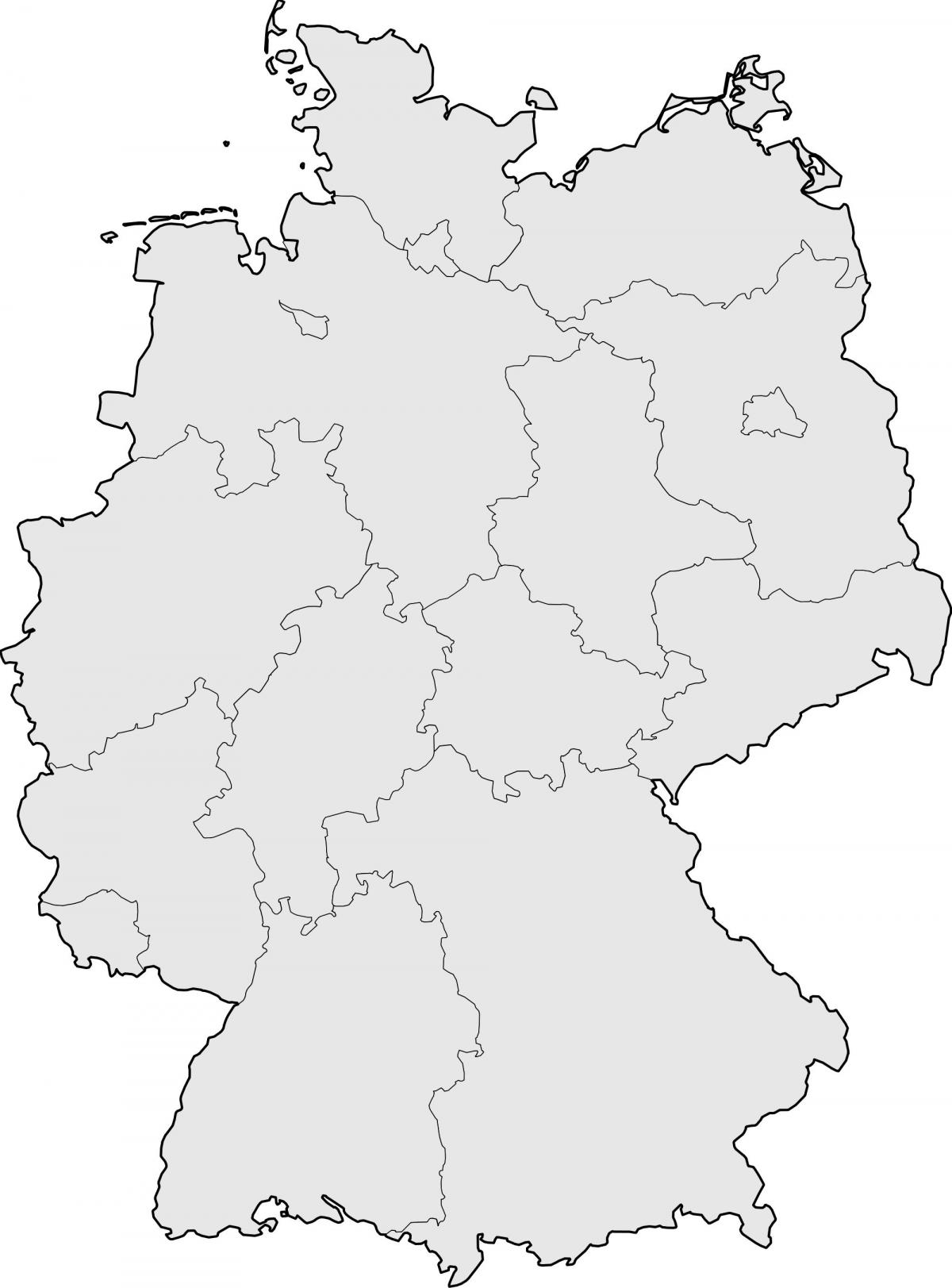 خريطة ألمانيا الفارغة