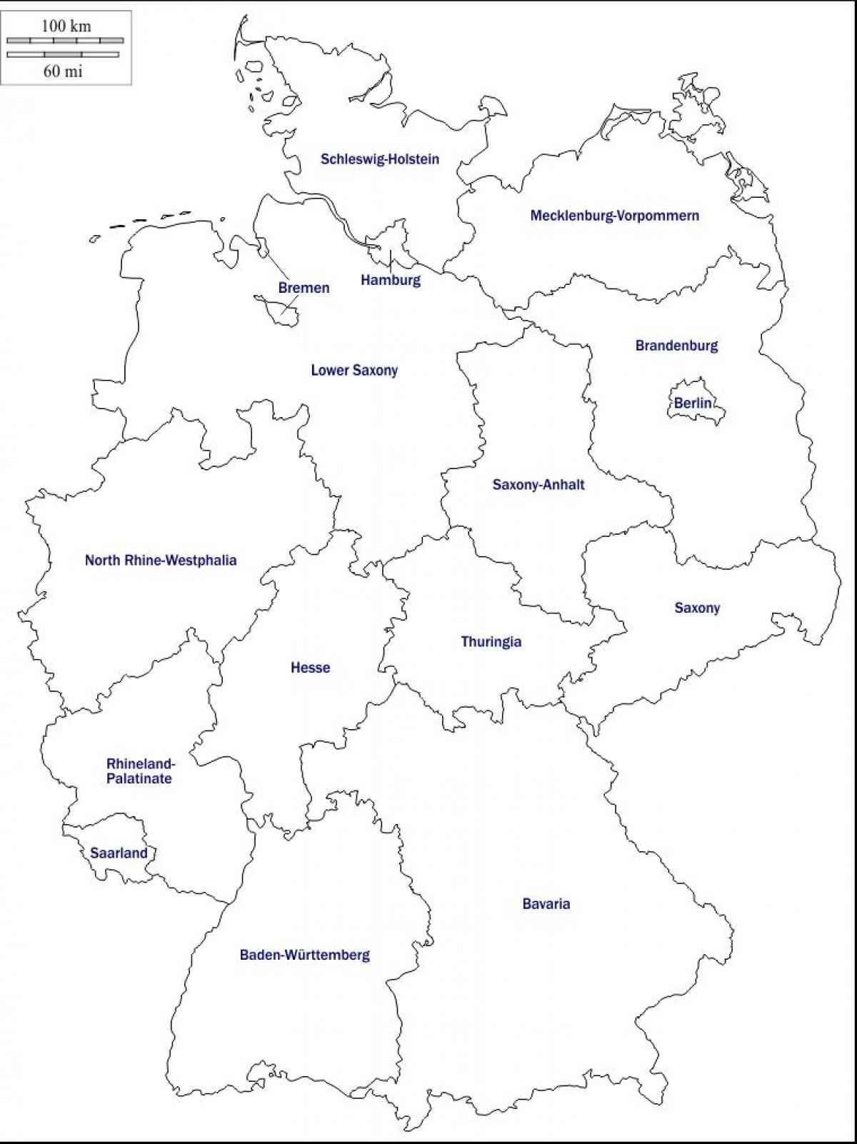 خريطة ملامح ألمانيا
