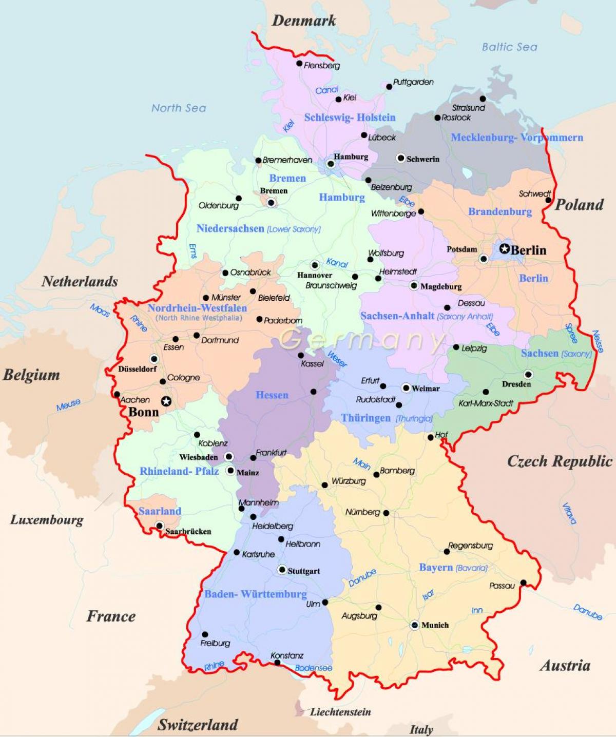 ألمانيا على الخريطة