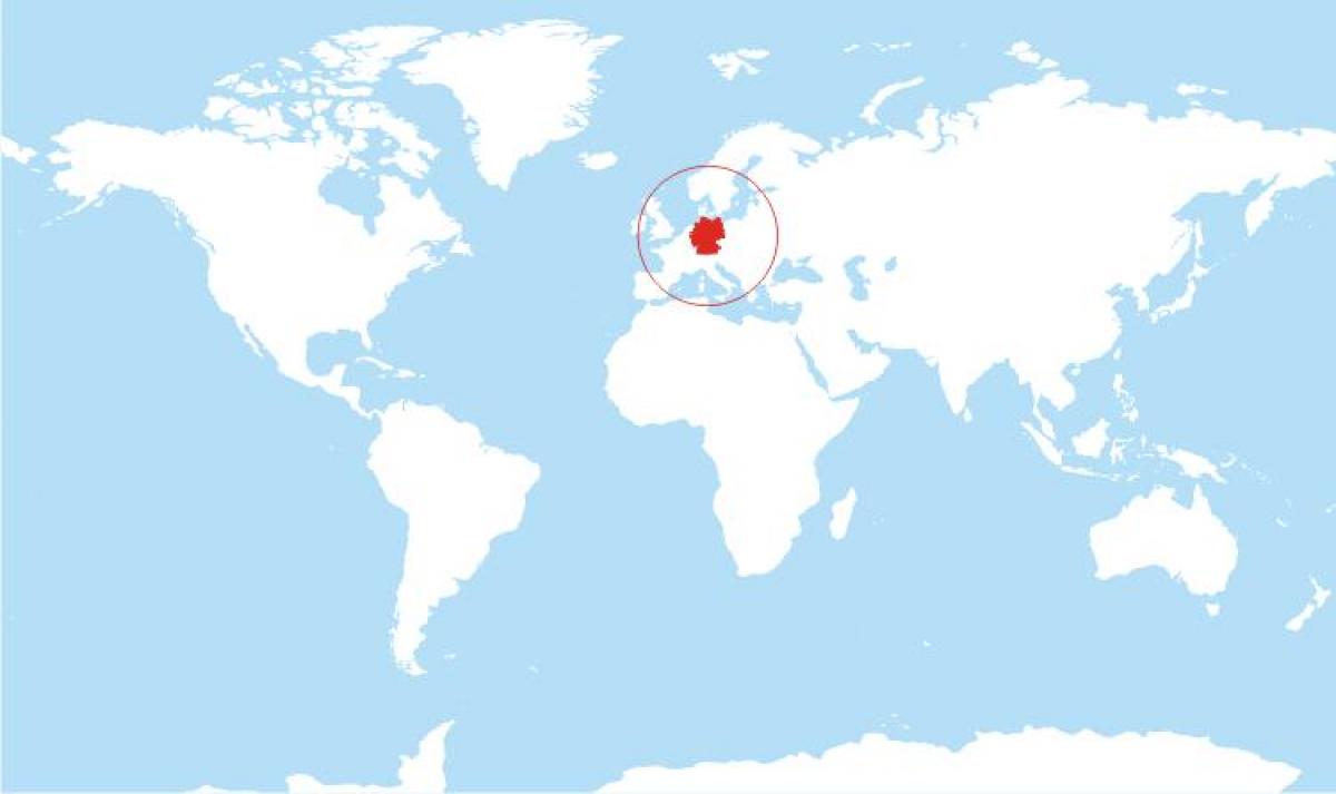 موقع ألمانيا على خريطة العالم