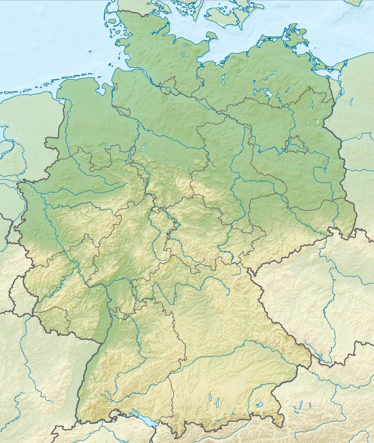 خريطة الشكل الأرضى لألمانيا
