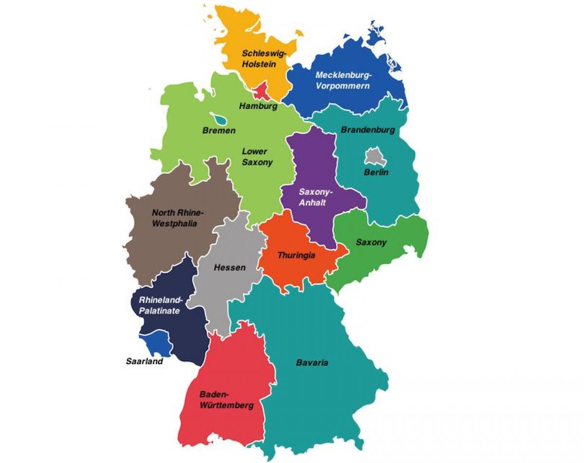 خريطة مناطق ألمانيا